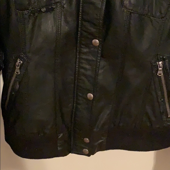 💞3for$40💞GUESS distressed Leather bomber jacket - Picture 4 of 9